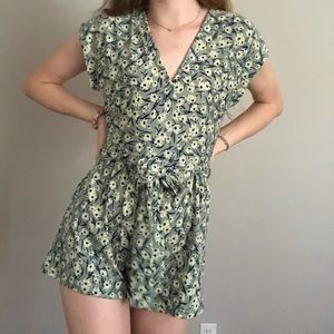 Green Daisy Romper